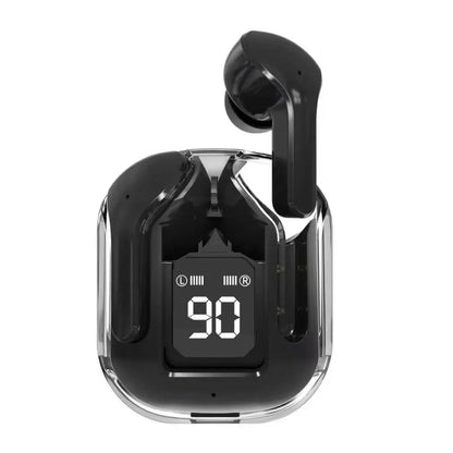 Bluetooth 5.3 Wireless Earbuds with LED Digital Display, Hi-Fi Stereo Sound, Transparent Charging Case, Sports & Work Earphones
