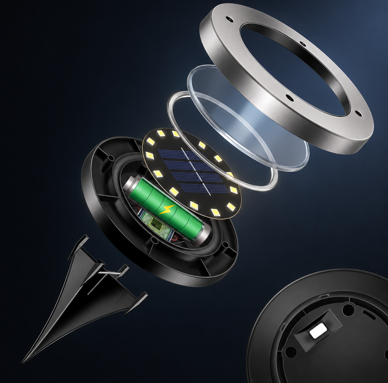 Solar Garden Disk Lights