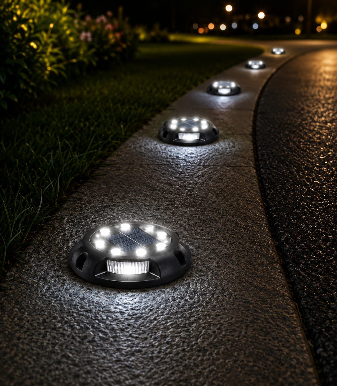Solar Garden Disk Lights