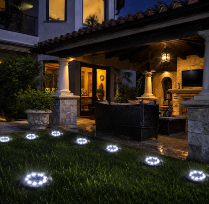 Solar Garden Disk Lights